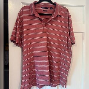 Cutter and Beck Men's Red Stripe Polo Shirt